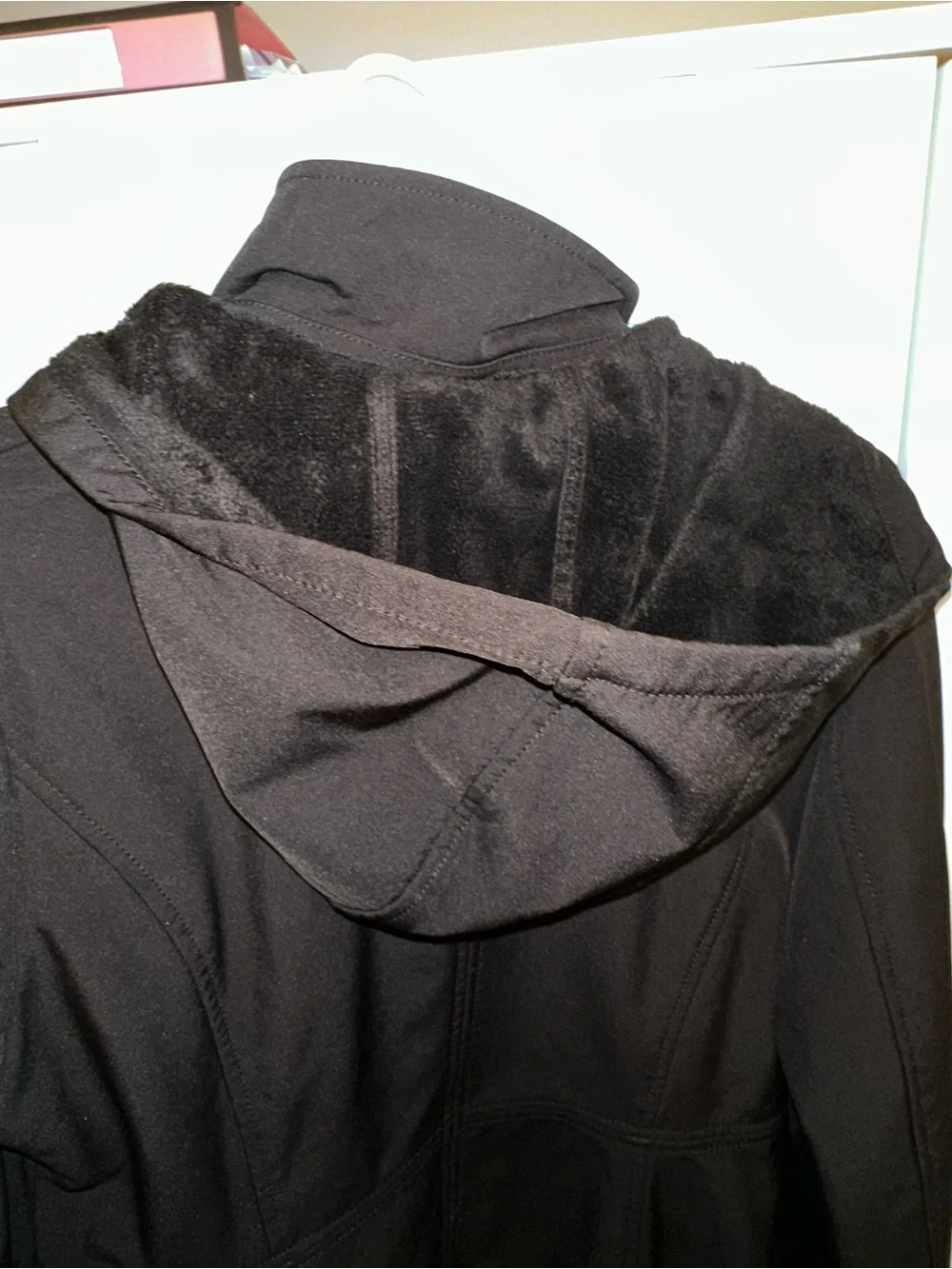Michael Kors Black Zip-Front Trench Coat with Hood